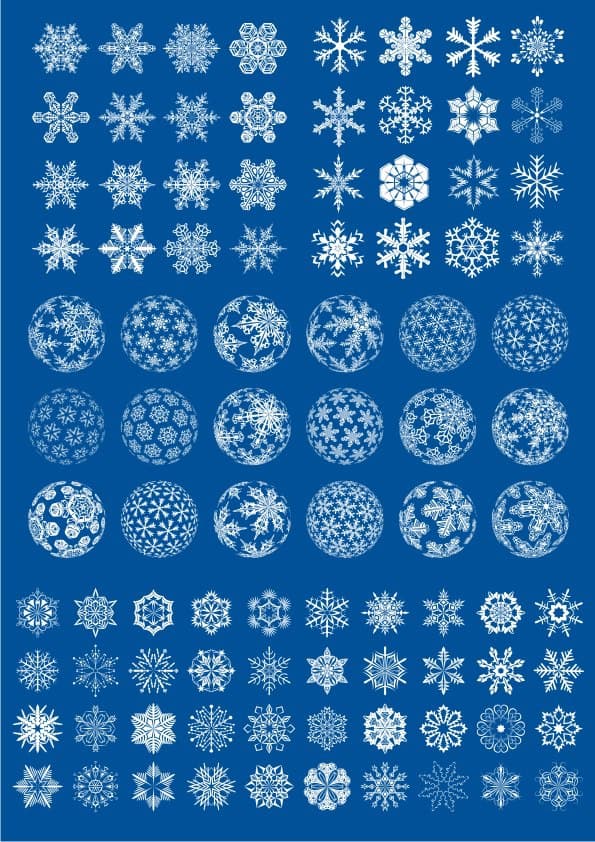100+ Snowflake Vector Collection for Laser Cutting DXF SVG