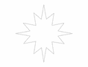 Forma Vetorial de Estrela de 12 Pontas - Download Grátis DXF