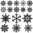 14 Unique Snowflake Vector Pack for Laser Cutting SVG DXF