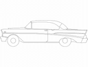 Archivo Vectorial DXF de Coche Clásico 1957 Chevy