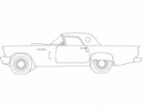 Archivo Vectorial DXF de Coche Clásico Ford Thunderbird 1957