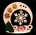 2019 New Year Pig Ornament Laser Cut Vector File