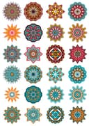 24 Decorative Mandala Ornaments Vector Set - Free SVG Files