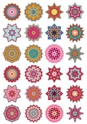 24 Intricate Mandala Decorative Elements Vector Set