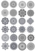Colección de 24 Vectores de Ornamentos Mandala Intricados