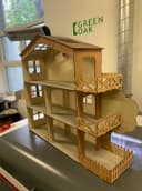 3-Story Wooden Dollhouse Laser Cut Project Vector File