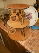 Archivo Vectorial de Soporte para Pasteles de 3 Niveles