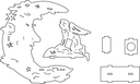 Archivo DXF de Lámpara 3D de Ángel en la Luna para Corte Láser