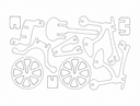 Arquivo Vetor para Corte a Laser de Quebra-Cabeça de Bicicleta 3D (DXF)