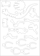 3D Brontosaurus Dinosaur Puzzle Laser Cut DXF File