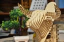 Arquivo Vetorial de Cabeça de Touro 3D para Laser Cut