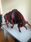 Archivo de Corte Láser Escultura de Toro 3D - Vector