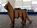 Archivo Vectorial de Rompecabezas 3D de Gato para Corte Láser
