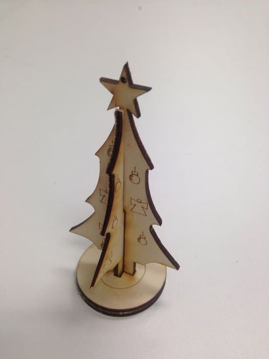 3D Christmas Tree Ornament Laser Cut Vector File