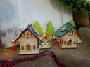 3D Christmas Village House Laser Cut Vector File