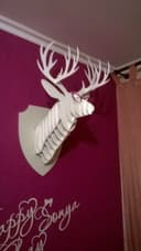 3D Deer Head Wall Trophy Laser Cut Vector Pattern