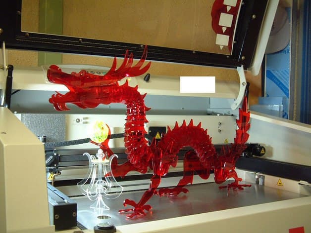 3D Dragon Puzzle Laser Cut Vector File (DXF)