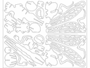 Archivo Vector DXF de Rompecabezas 3D de Libélula