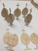 3D Easter Egg with Cross Laser Cut Vector Template