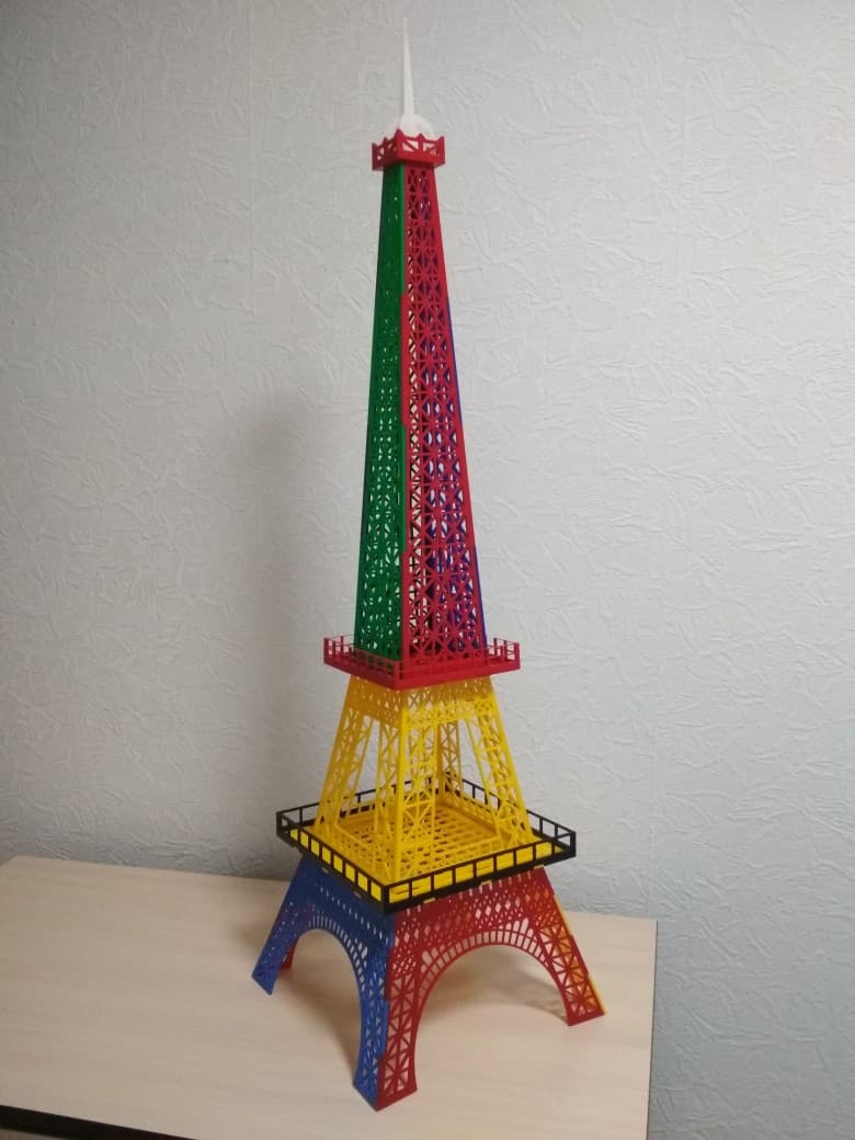 3D Eiffel Tower Model Laser Cut Vector File