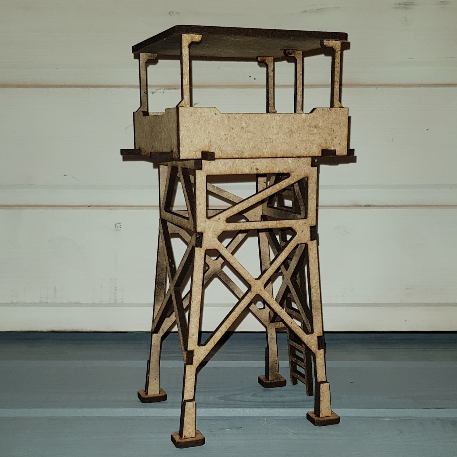 3D Guard Tower Model for Laser Cutting DXF File