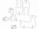 3D Hand-Antler Reindeer Puzzle Vector File for Laser Cutting
