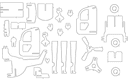 3D Helicopter Model Laser Cut Vector File DXF