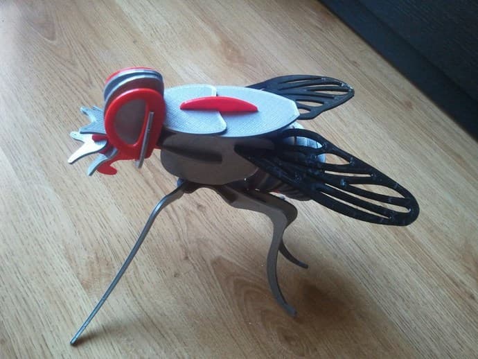3D Housefly Insect Puzzle Laser Cut File (DWG)