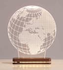 3D Illusion Globe Night Lamp Laser Cut Vector File