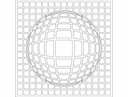 3D Illusion Grid Panel Vector for Laser Cutting DXF