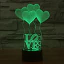 Lámpara 3D de Globos de Amor de Acrílico Vector para Corte Láser DXF