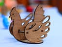 3D Laser Cut Easter Chicken Basket Vector File