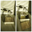 3D Laser Cut Helicopter Business Card Holder DXF Vector