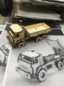 3D Laser Cut Toy Truck Model Vector File