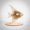 Enfeite de Mesa de Peixe-Anjo 3D em Madeira Vetor DXF CDR