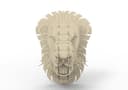 Archivo Vector Cabeza de León 3D para Corte Láser