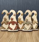 Gnomos de Navidad 3D en Capas de Madera Archivo de Corte Láser DXF