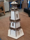 3D Lighthouse Laser Cut Model Kit - Vector DXF File