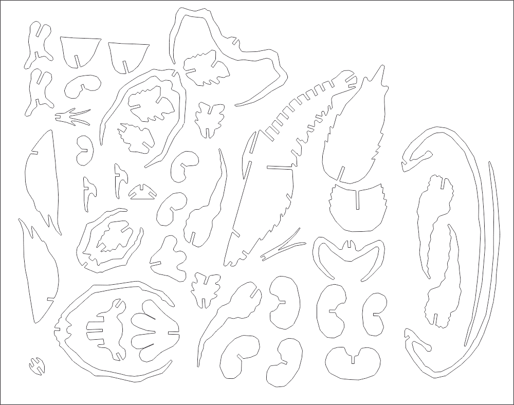 Archivo Vectorial de Rompecabezas 3D de Langosta (DXF)