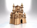 3D Medieval Castle Laser Cut Model - Free Vector File