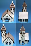 Archivo Vector Modelo de Iglesia 3D para Corte Láser