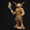 Plano Vectorial de Rompecabezas 3D de Minotauro para Láser