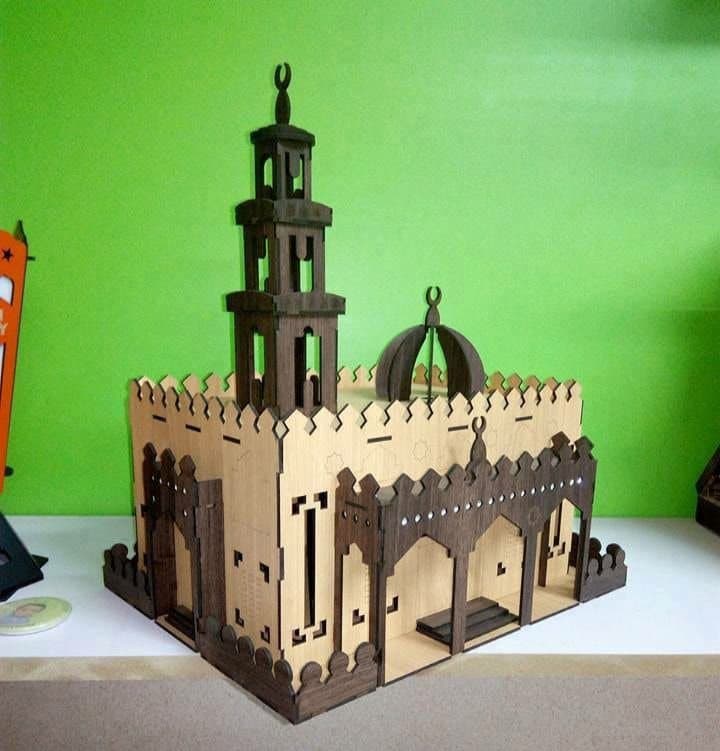 3D Mosque Model Laser Cut Vector Plan
