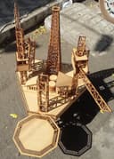 Modelo 3D de Plataforma Petrolífera para Corte Láser