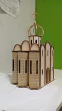 Archivo Vectorial de Modelo de Iglesia Ortodoxa 3D para Laser Cut