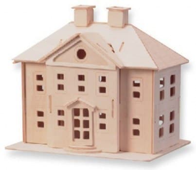 3D Puzzle Country Mansion Laser Cut Vector File