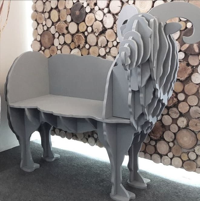 Proyecto de Banco de Carnero 3D para Corte Láser