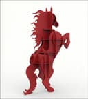 Archivo Vectorial DXF de Escultura de Caballo Rampante 3D