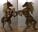 Projeto 3D de Prateleira de Cavalo Empinado para Laser Cut