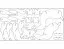 3D Reindeer Puzzle Laser Cut Vector File DXF